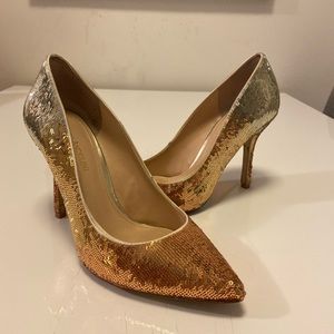 Ombré Gold Sequin Heels